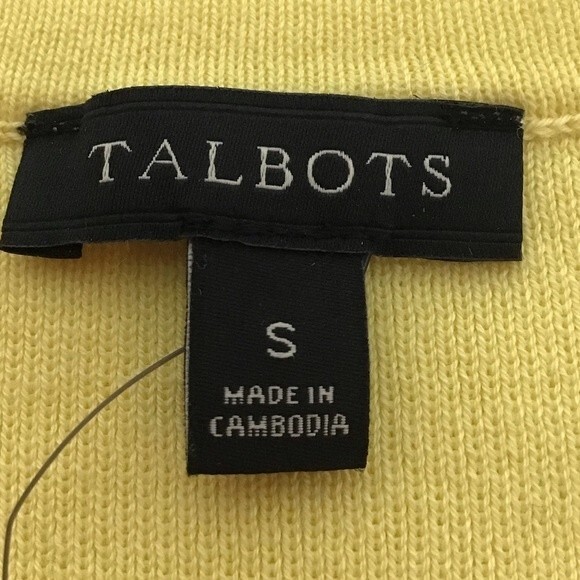 Talbots Knit Sleeveless Tank Top Sweater Yellow Size S - Picture 3 of 3
